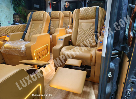 10+1 seater force urbania van with 1x1 maharaja seats hire delhi