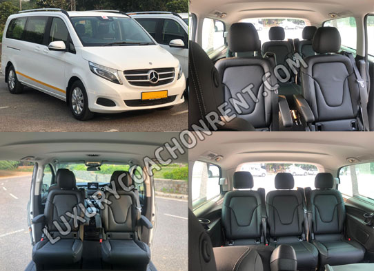 6 seater mercedes benz v class imported van hire