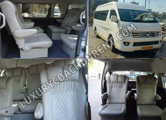 7 seater ultra luxury caravan vanity van with toilet washroom hire in delhi
