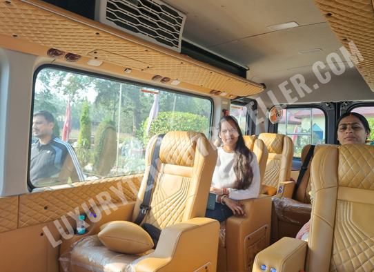 force urbania van with 1x1 motorized recliner seats hire delhi
